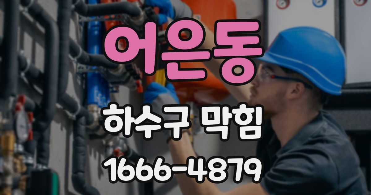 어은동 하수구 막힘