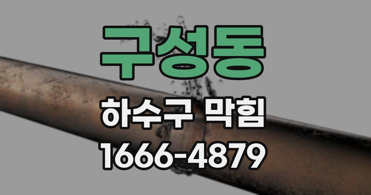 구성동 하수구 막힘