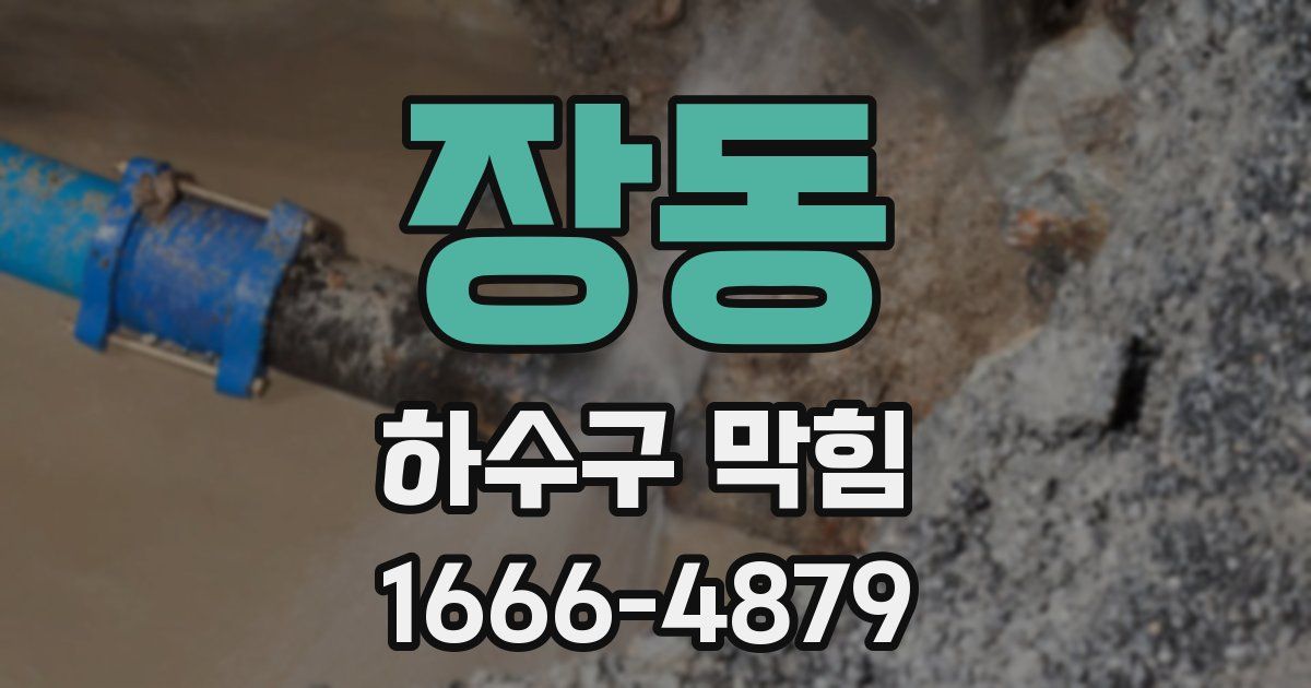 장동 하수구 막힘