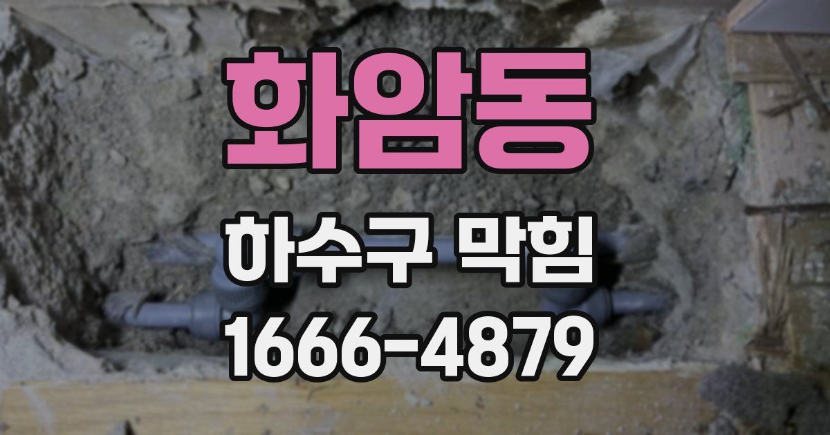 화암동 하수구 막힘