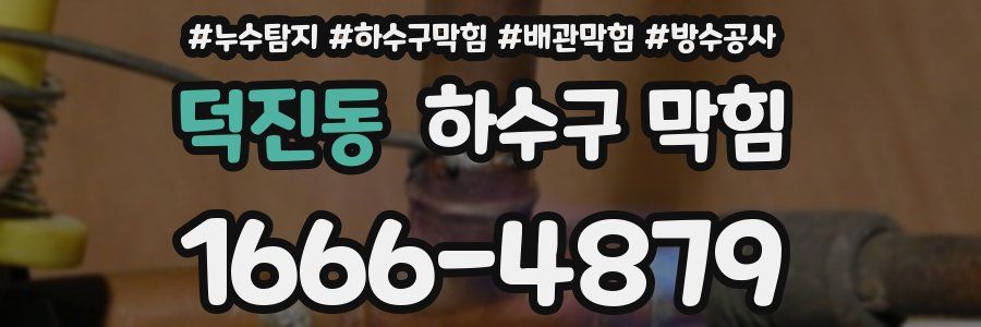 덕진동 하수구 막힘