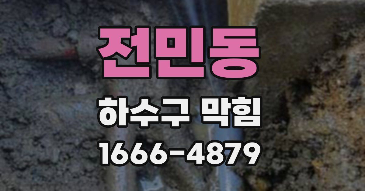전민동 하수구 막힘
