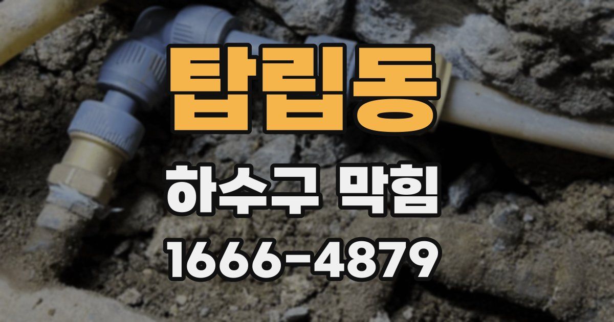 탑립동 하수구 막힘