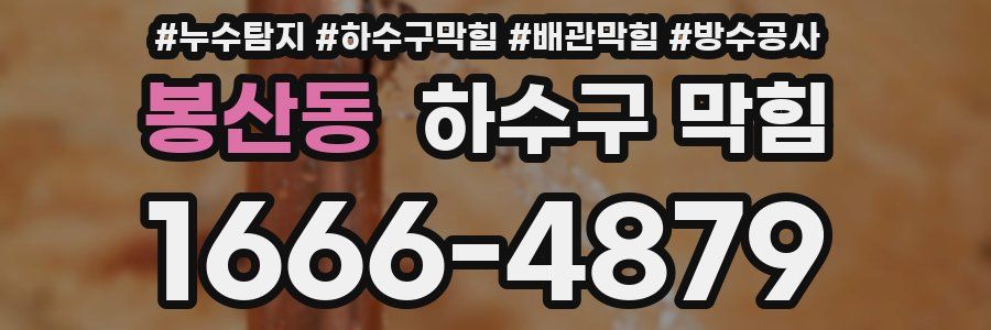 봉산동 하수구 막힘