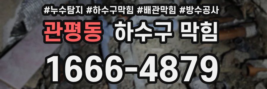 관평동 하수구 막힘