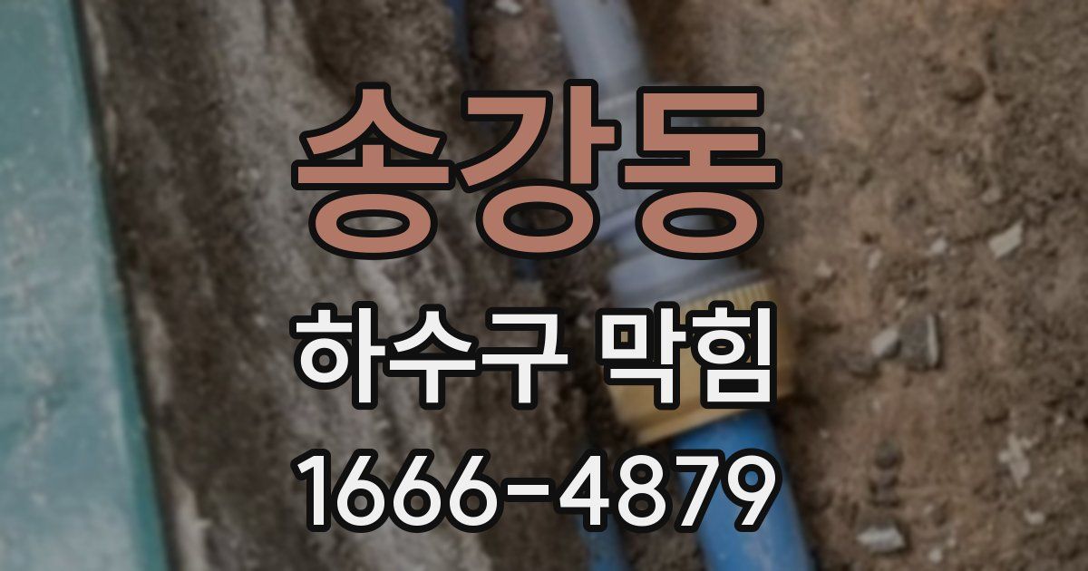 송강동 하수구 막힘