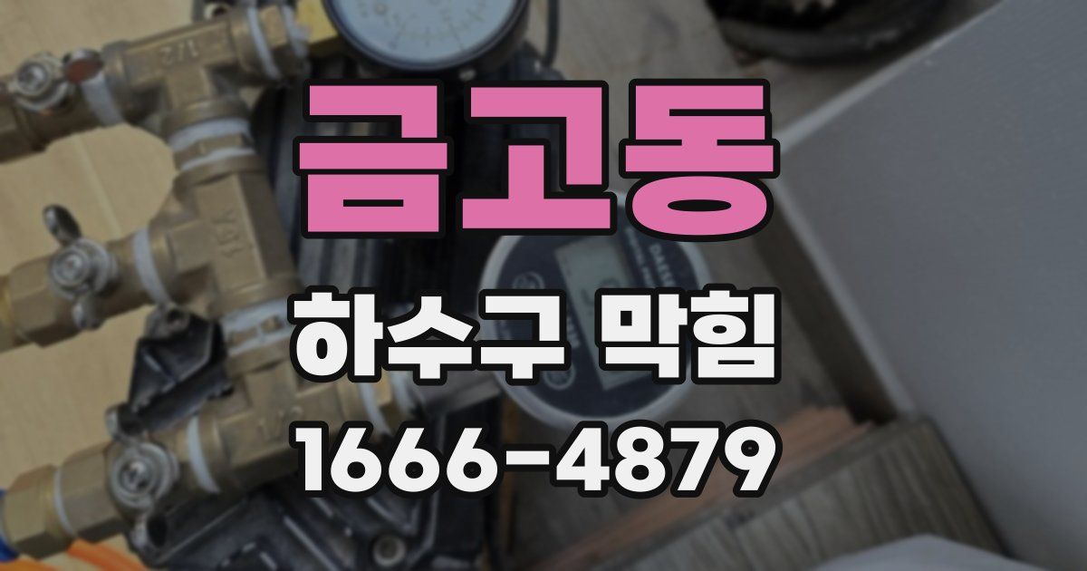 금고동 하수구 막힘