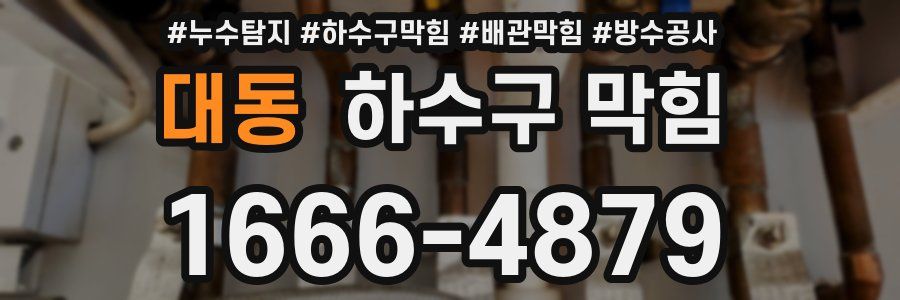 대동 하수구 막힘