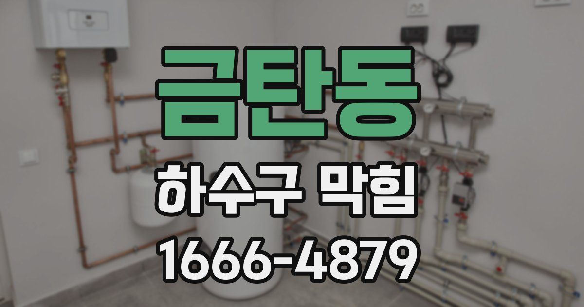 금탄동 하수구 막힘