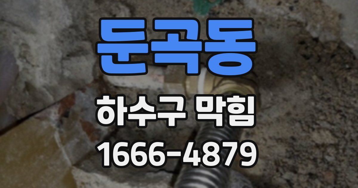 둔곡동 하수구 막힘
