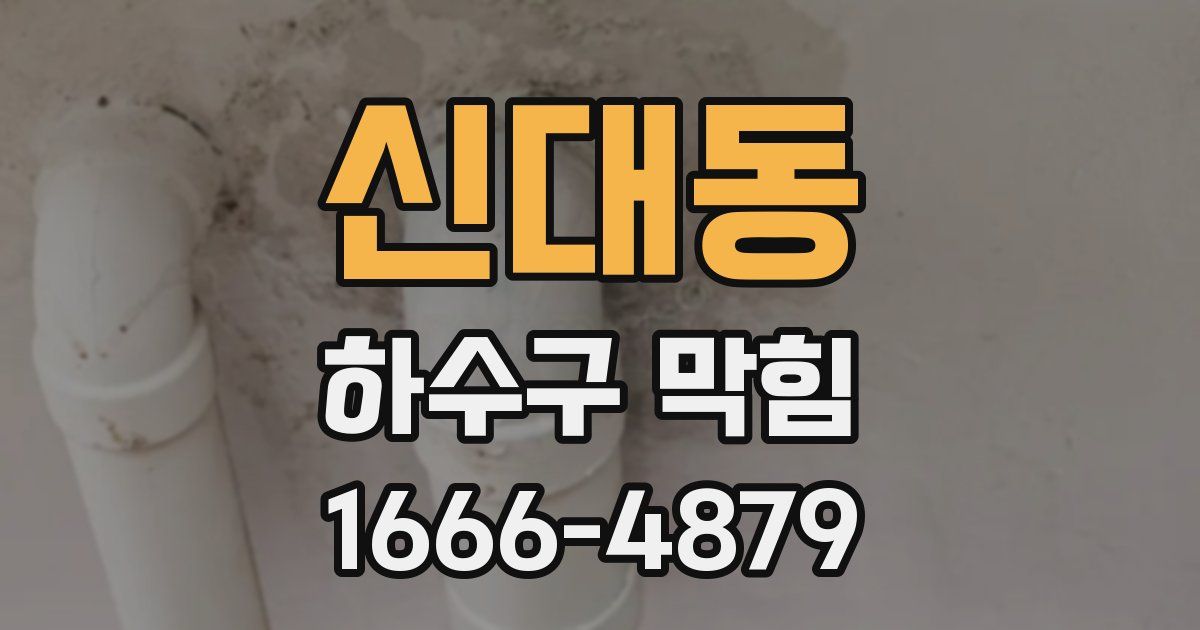 신대동 하수구 막힘