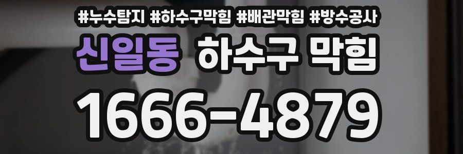 신일동 하수구 막힘