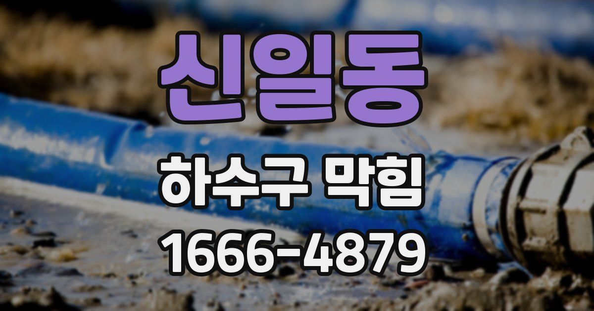 신일동 하수구 막힘