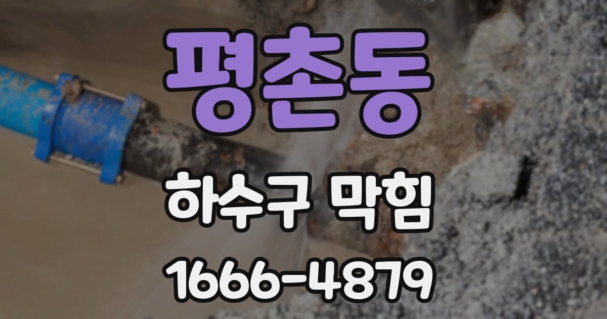 평촌동 하수구 막힘