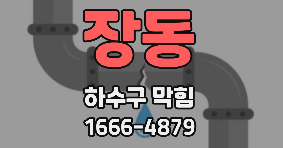장동 하수구 막힘
