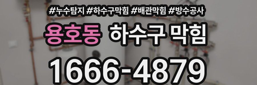 용호동 하수구 막힘