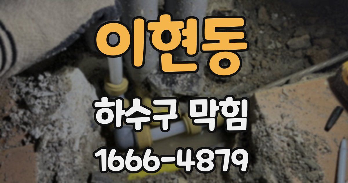 이현동 하수구 막힘