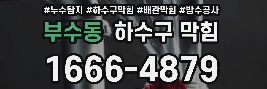 부수동 하수구 막힘