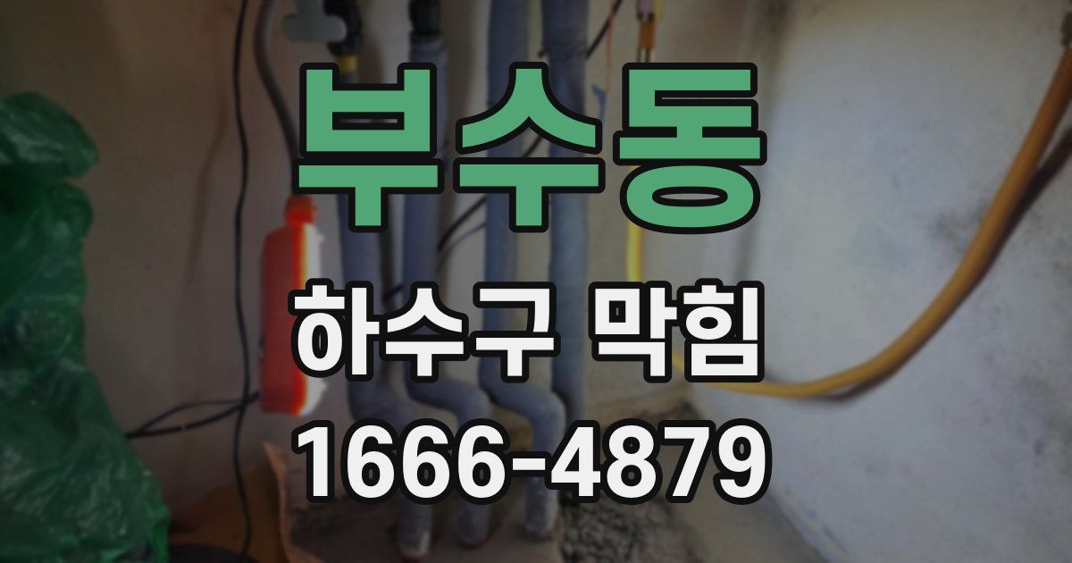 부수동 하수구 막힘