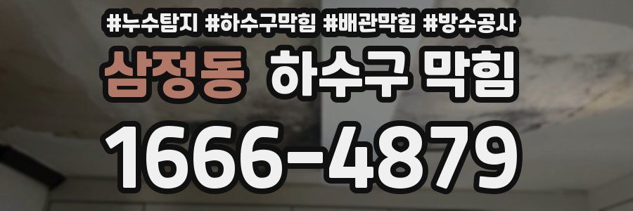 삼정동 하수구 막힘