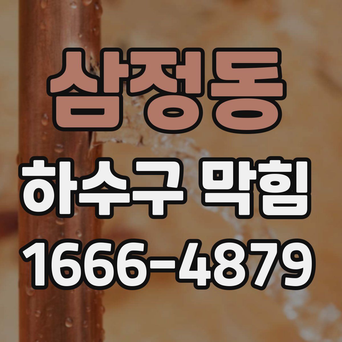 삼정동 하수구 막힘