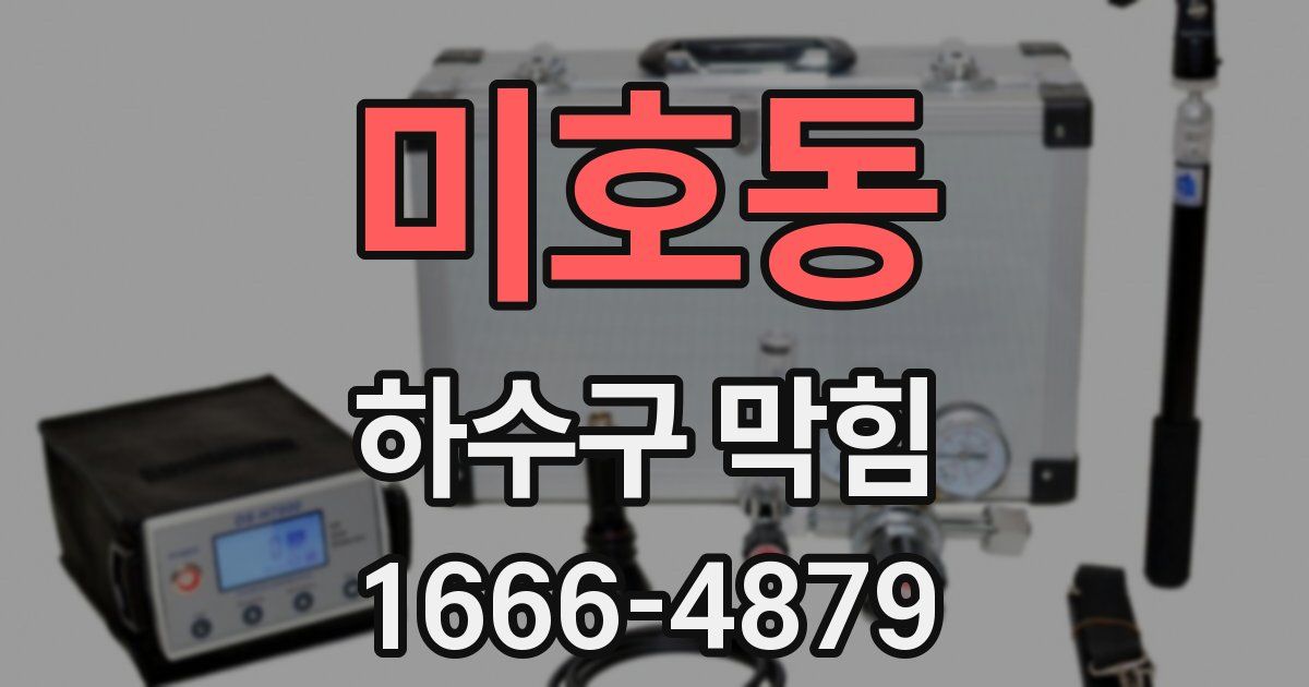 미호동 하수구 막힘