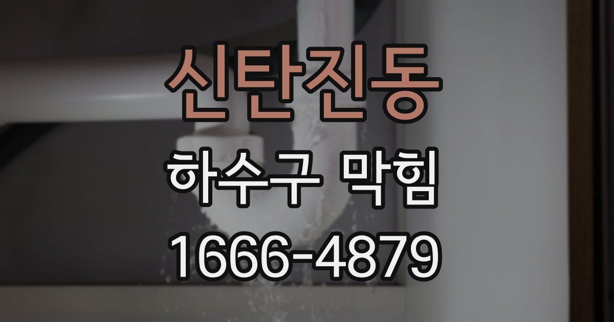 신탄진동 하수구 막힘