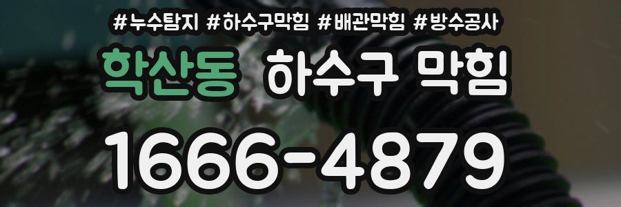 학산동 하수구 막힘
