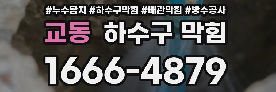 교동 하수구 막힘