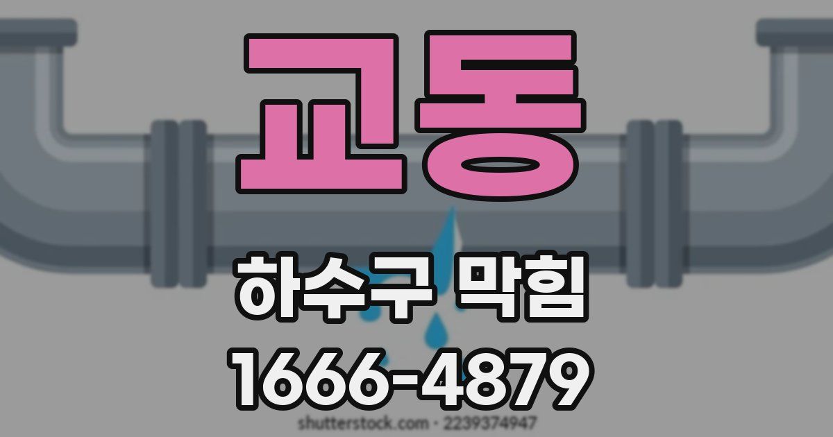 교동 하수구 막힘