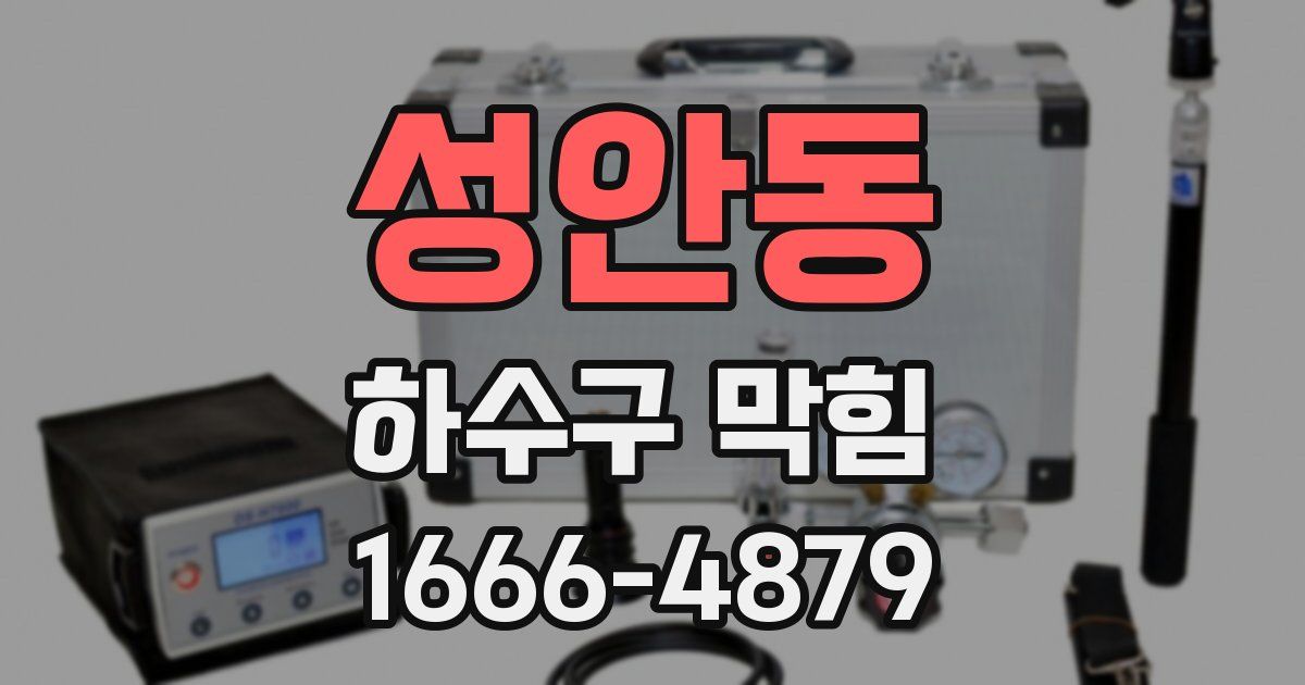 성안동 하수구 막힘