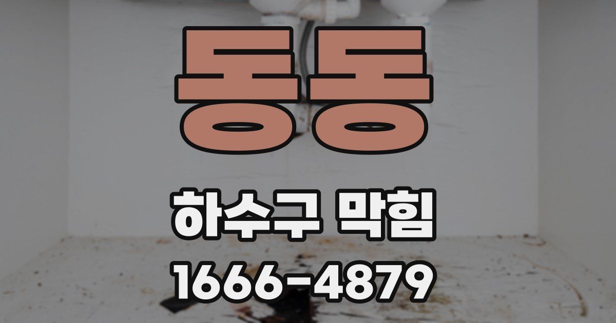 동동 하수구 막힘