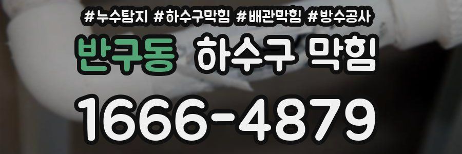반구동 하수구 막힘