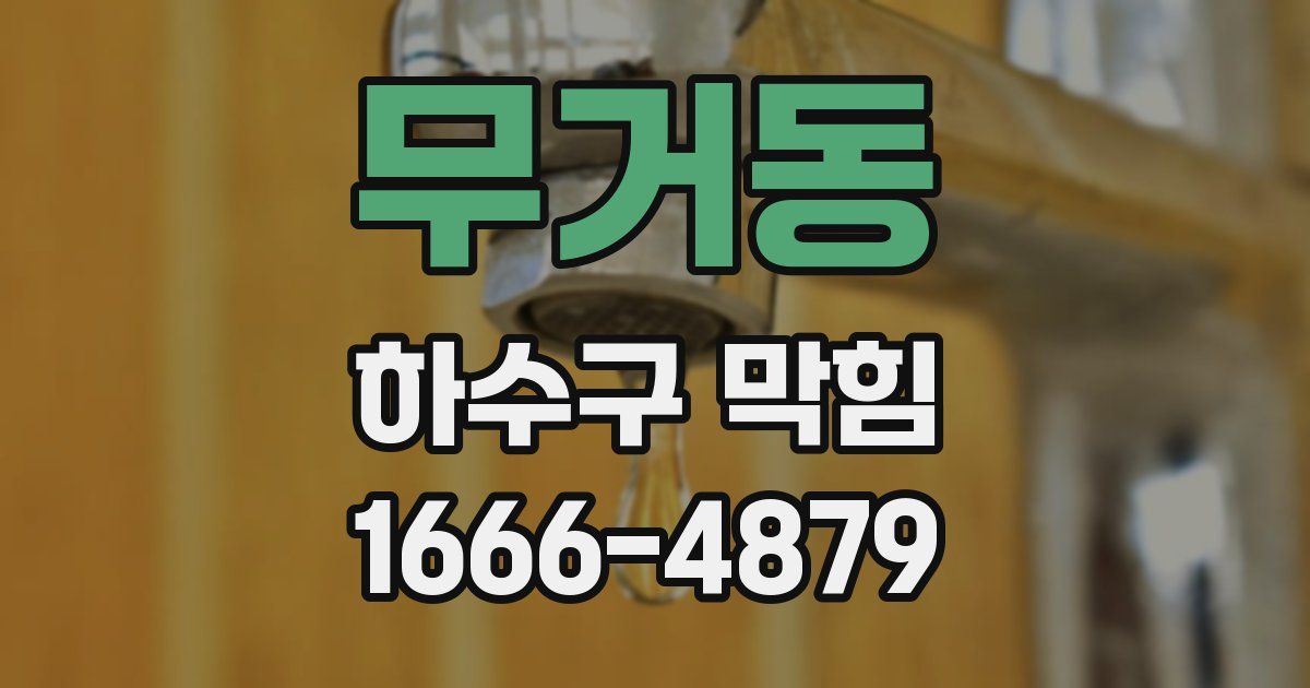 무거동 하수구 막힘