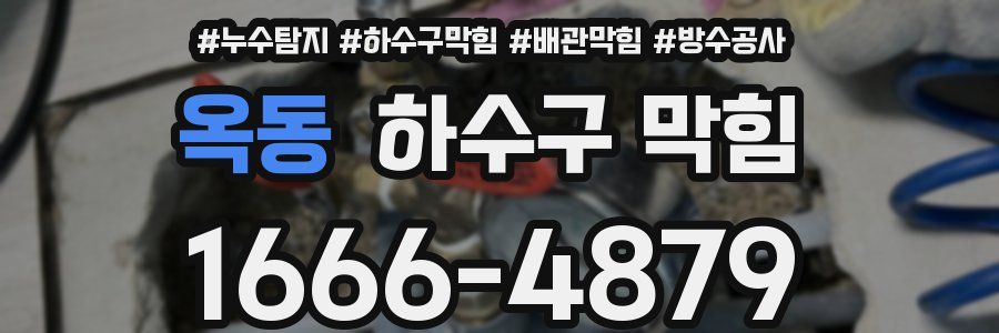 옥동 하수구 막힘