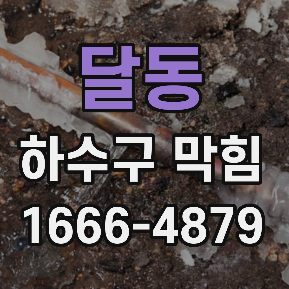 달동 하수구 막힘
