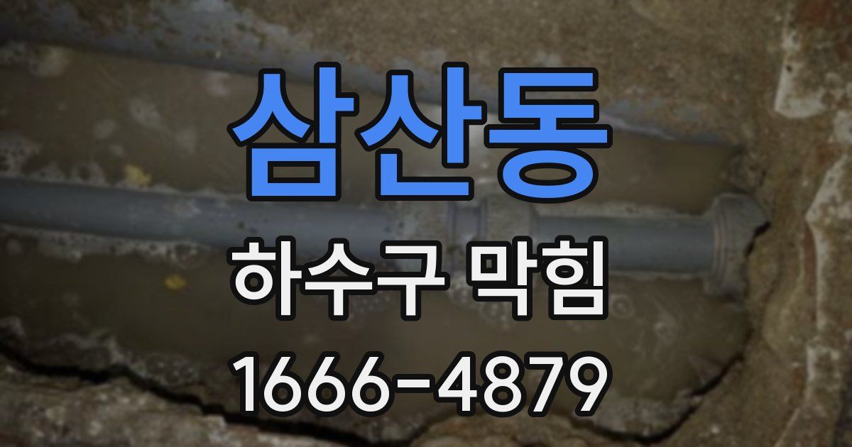 삼산동 하수구 막힘
