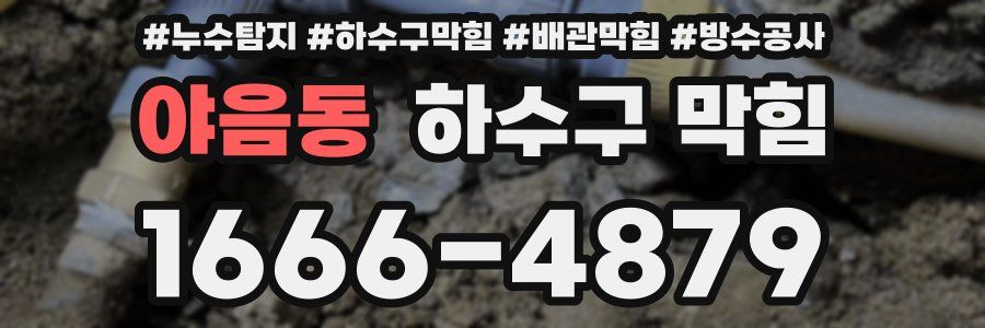 야음동 하수구 막힘