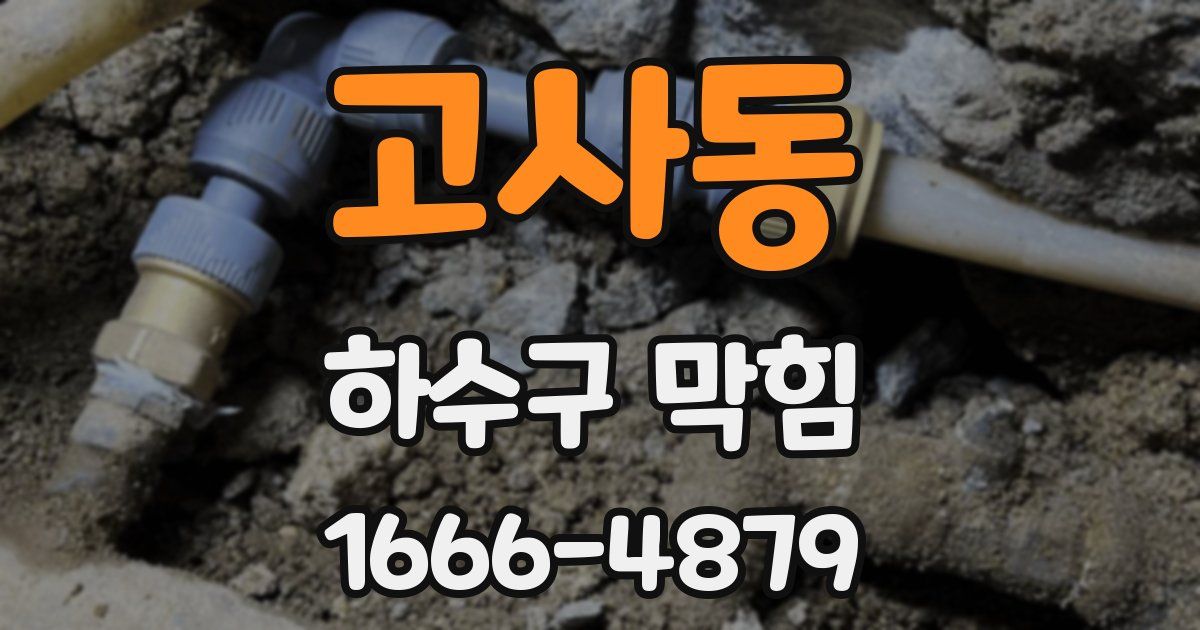 고사동 하수구 막힘