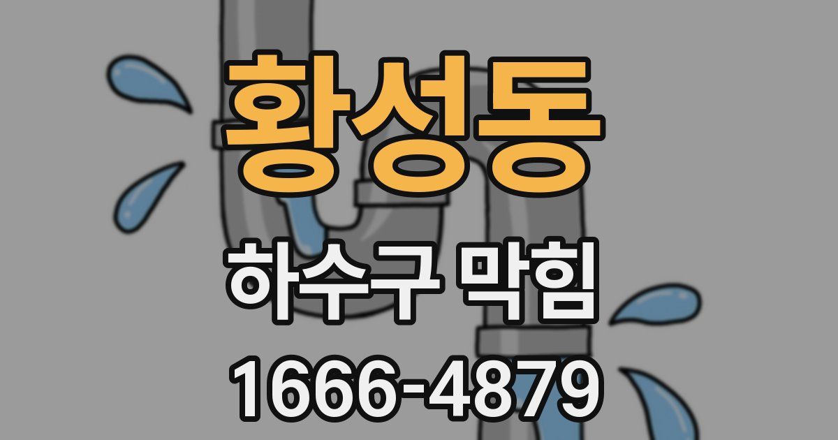황성동 하수구 막힘