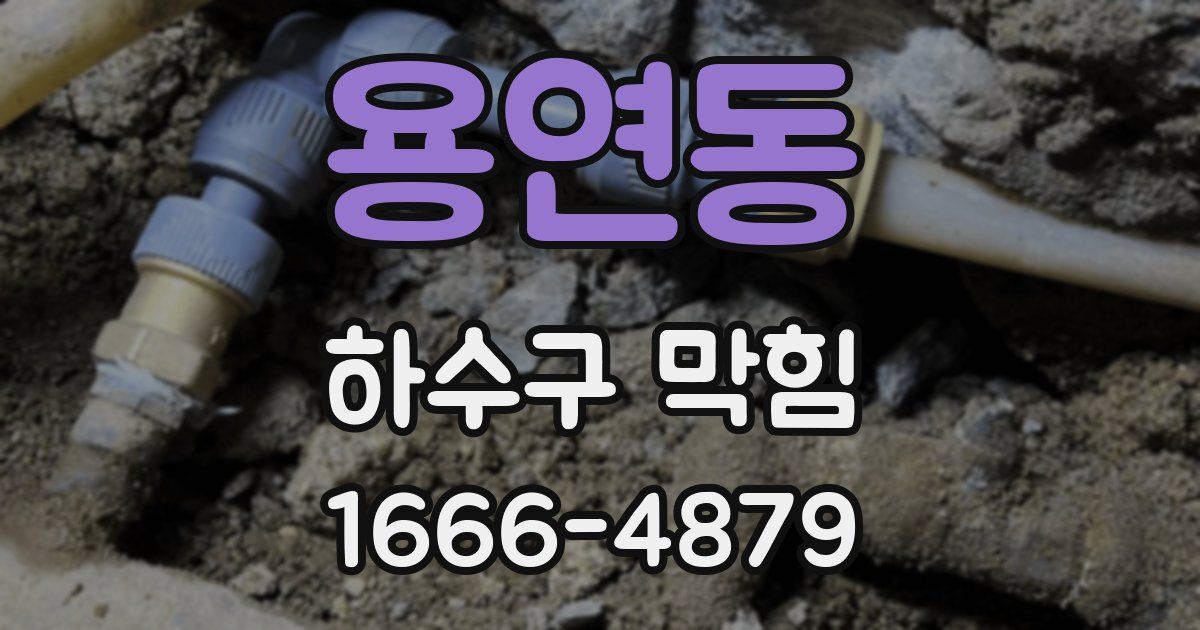 용연동 하수구 막힘