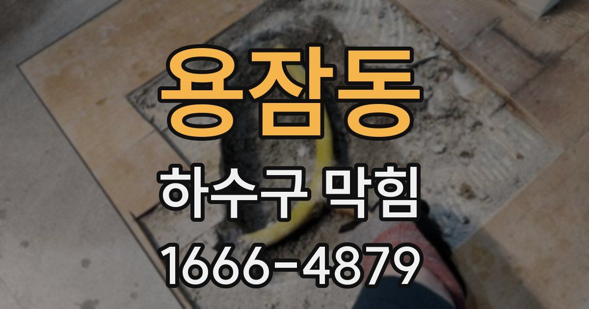 용잠동 하수구 막힘