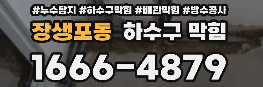 장생포동 하수구 막힘
