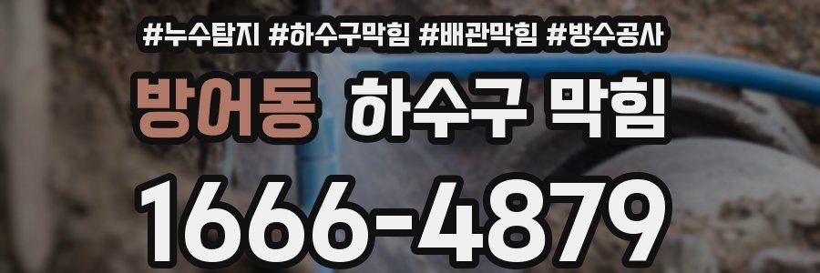 방어동 하수구 막힘