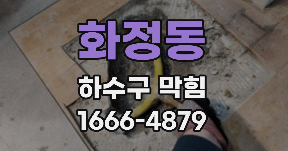 화정동 하수구 막힘