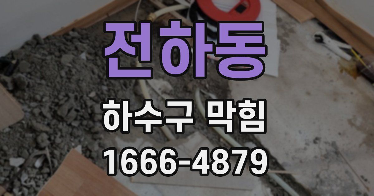 전하동 하수구 막힘