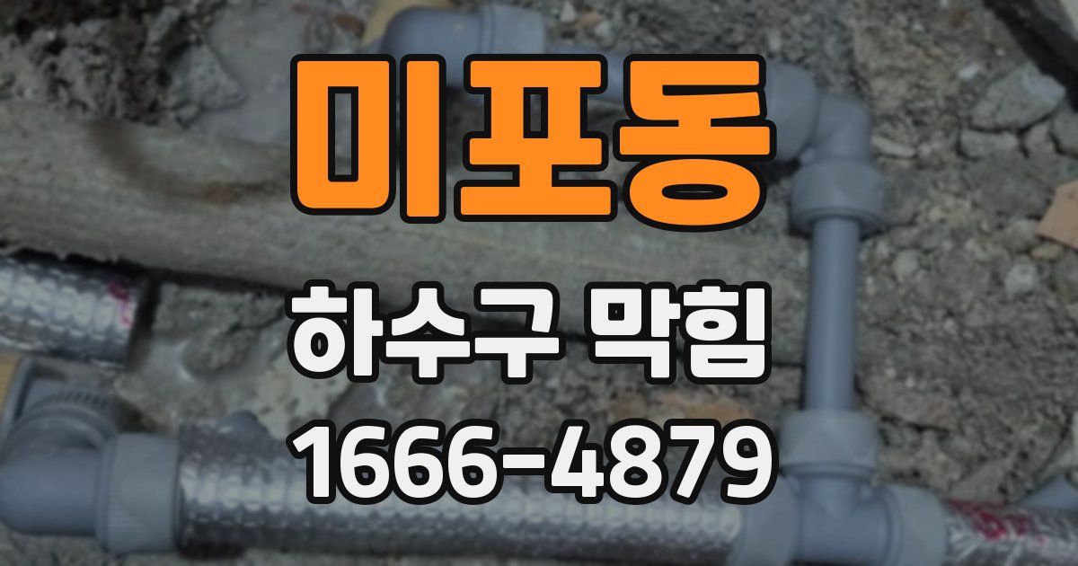 미포동 하수구 막힘