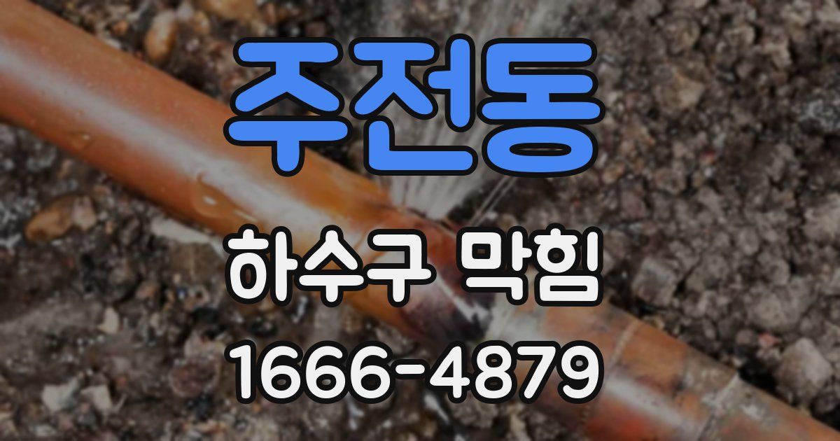주전동 하수구 막힘