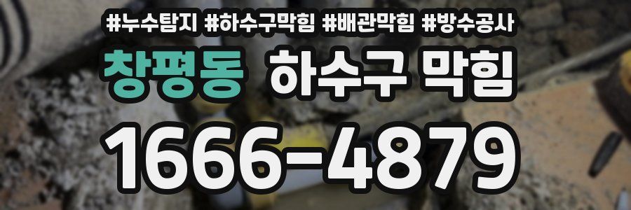 창평동 하수구 막힘