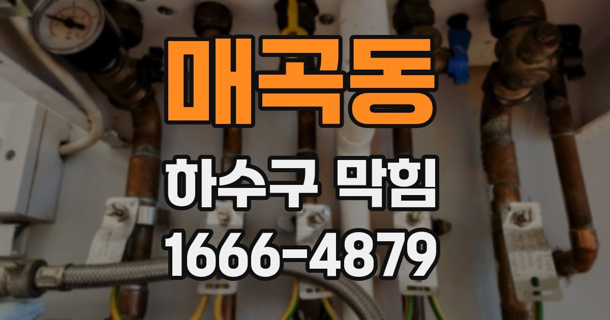 매곡동 하수구 막힘